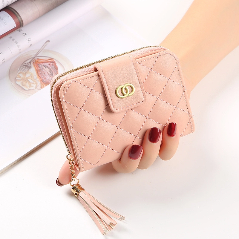 Product image KAHASIL - Dompet Lipat Wanita Pendek Bahan Kulit PU Leather KHDP63 all variant Pink
